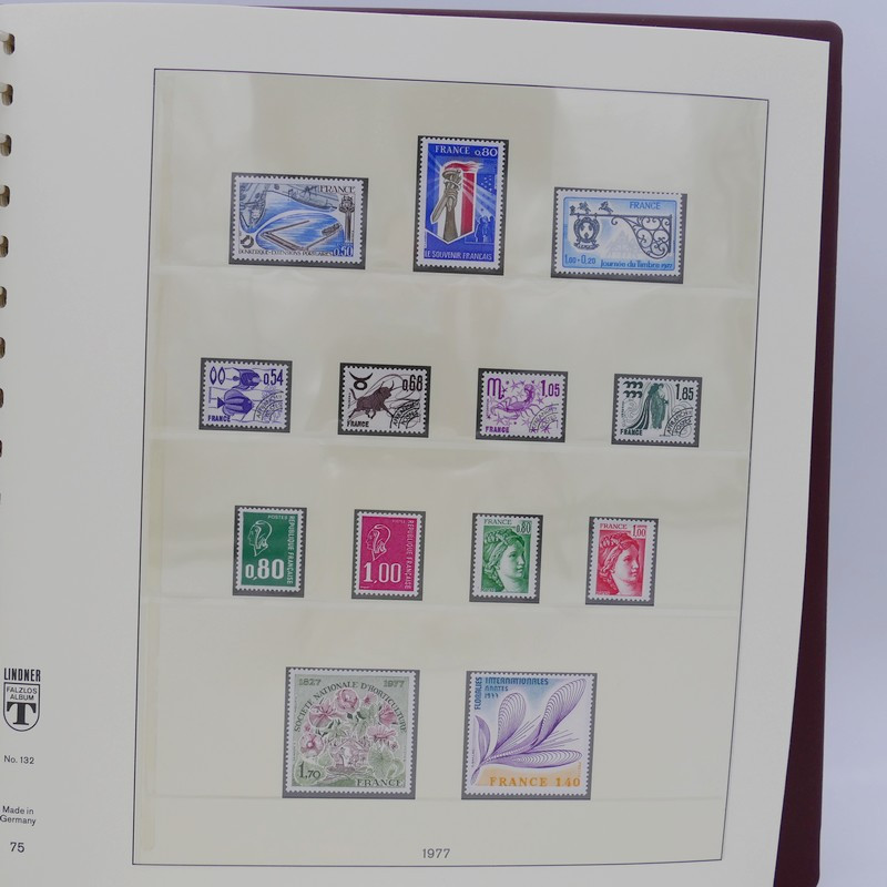 Collection timbres de France 1976-1982 neuf** complet en album Lindner ...