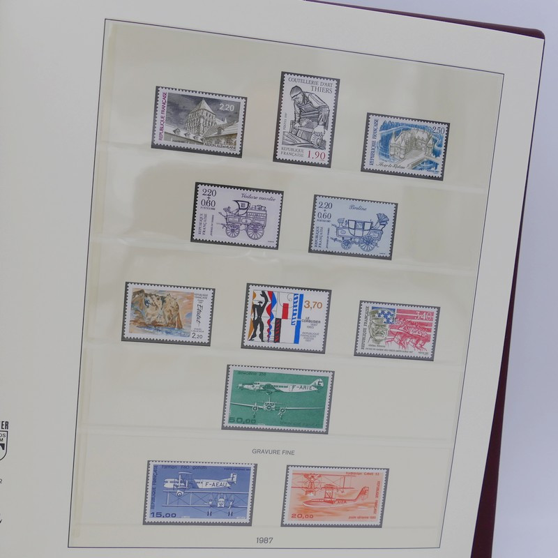 Collection timbres de France 1983-1989 neuf** complet en album Lindner ...