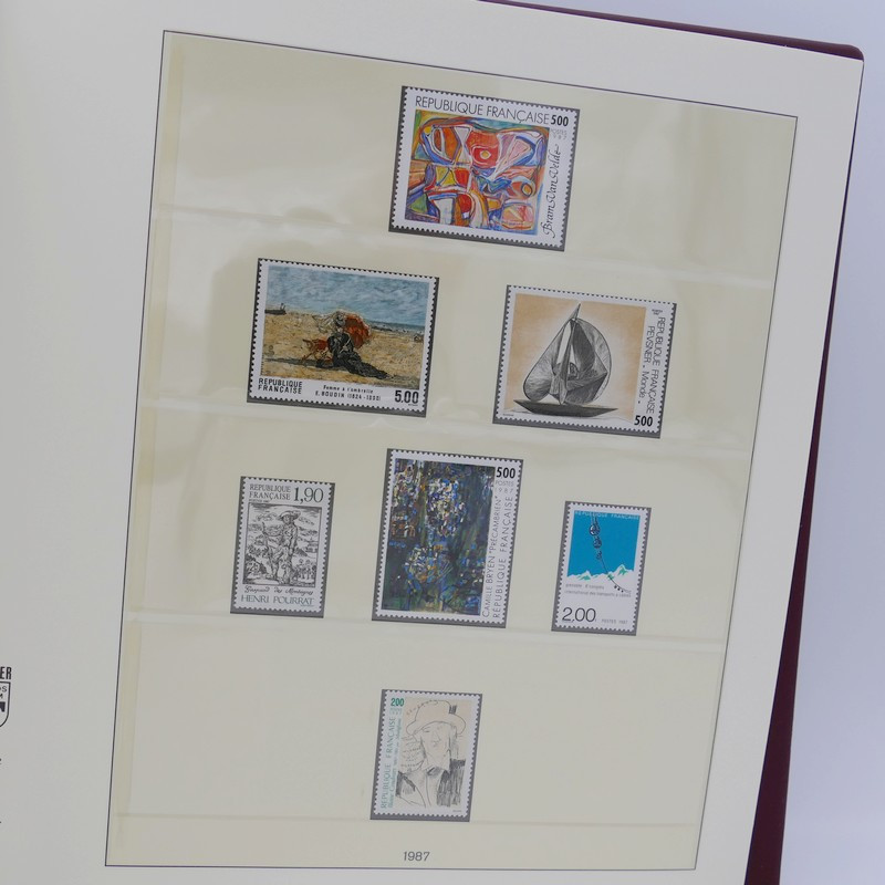 Collection timbres de France 1983-1989 neuf** complet en album Lindner ...