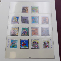 Collection timbres de France 1990-1997 neuf** complet en album Lindner.