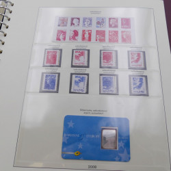 Collection timbres de France 2007-2008 neuf** complet en album Lindner.