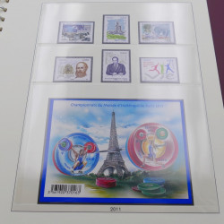 Collection timbres de France 2009-2011 neuf** complet en album Lindner.