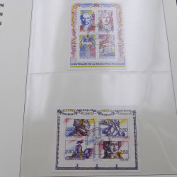 Collection blocs et feuillets de timbres de France 1964-2021 oblitérés.