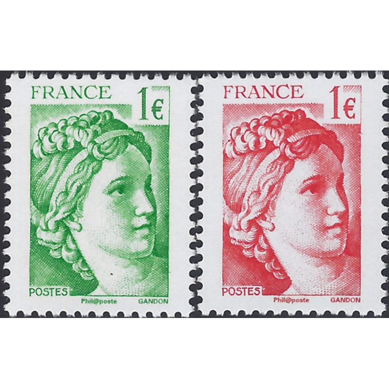 Sabine de Gandon timbres de France N°5179-5180 neuf**.