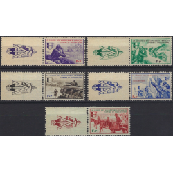 Légion des volontaires timbres N°6-10 série Borodino neuf**.