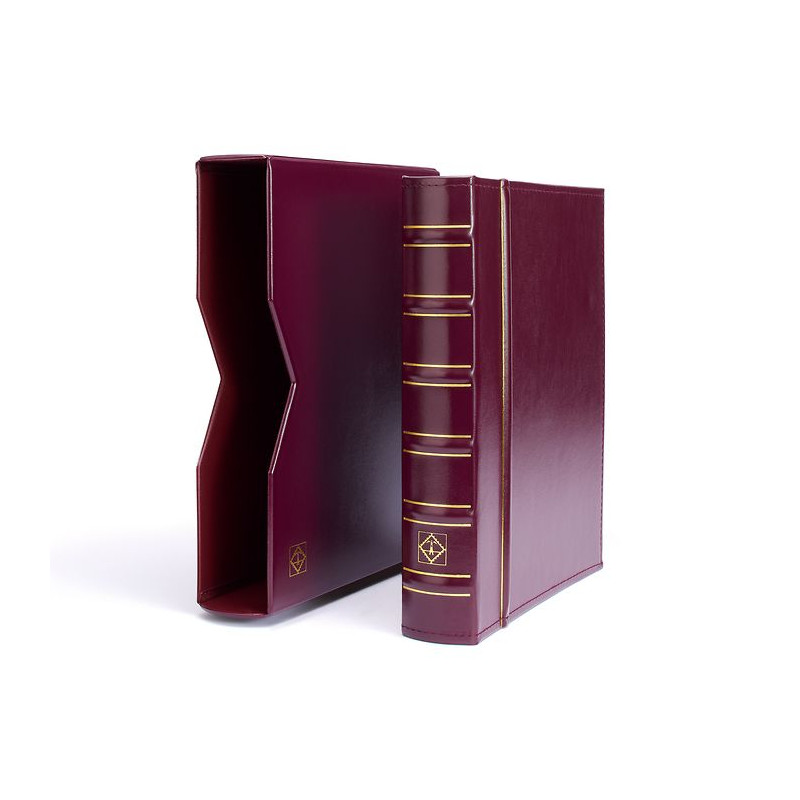 Classeur à Anneaux Leuchtturm VARIO GIGANT - Format Géant - Simili Cuir Bleu - 4 Anneaux En D - Avec étui De Protection