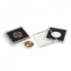 Capsules numismatiques carrées Quadrum 15mm.