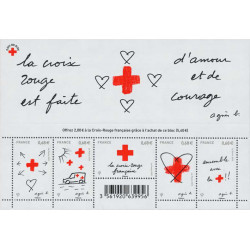 Feuillet de 5 timbres Croix-Rouge Française N°F5001 neuf**.