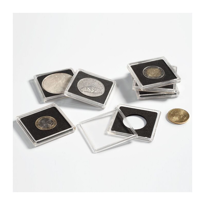 Capsules numismatiques carrées Quadrum 10mm.