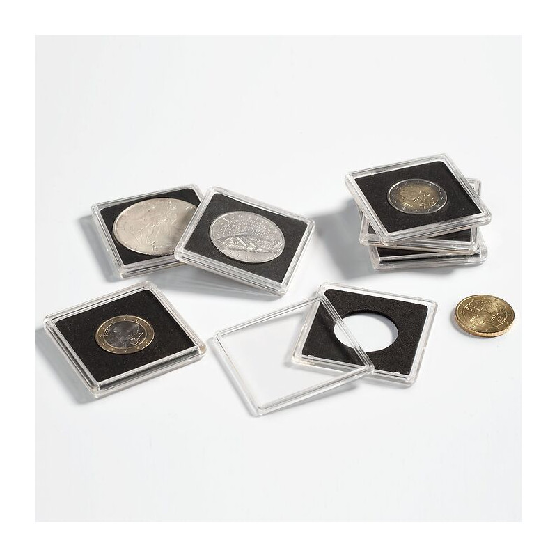 Capsules numismatiques carrées Quadrum 11mm.