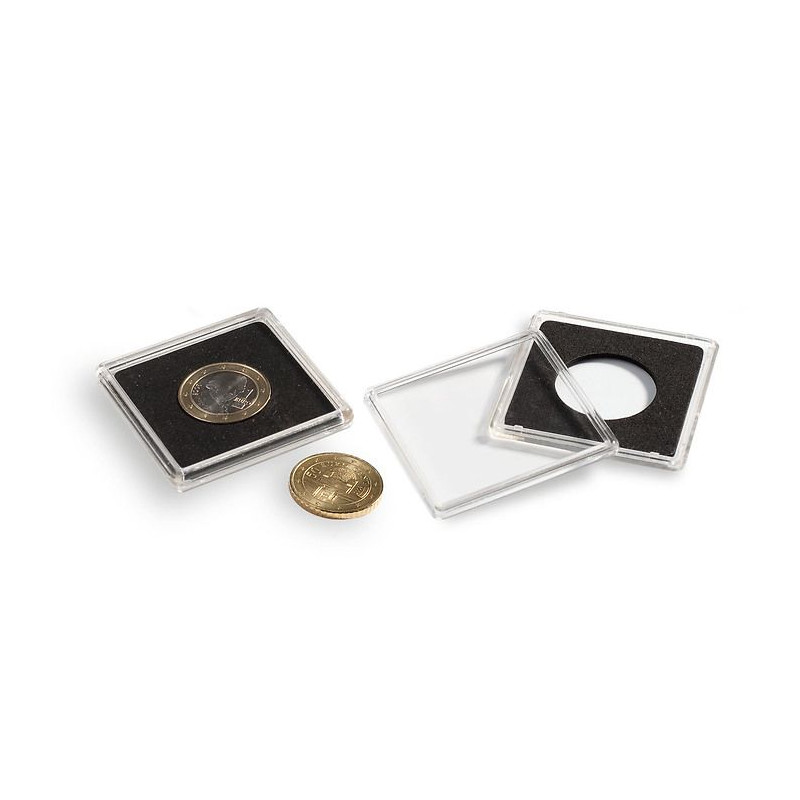 Capsules numismatiques carrées Quadrum 13mm.