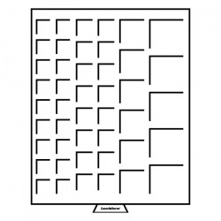 Médaillier 45 compartiments avec divers tailles, teinte fumée.