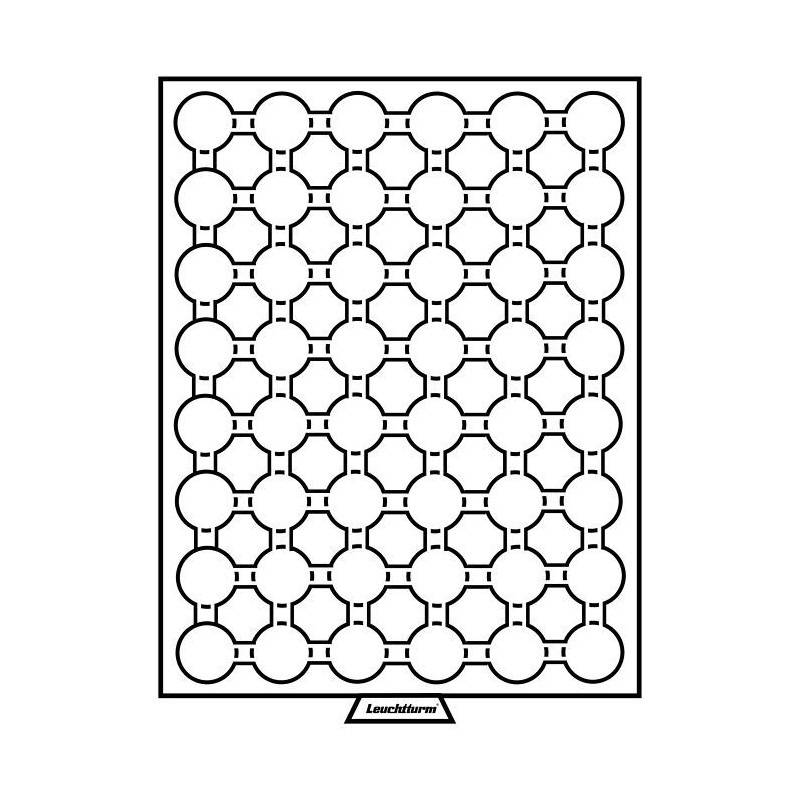 Médaillier 48 compartiments pour GRIPS 21,5 - teinte fumée.