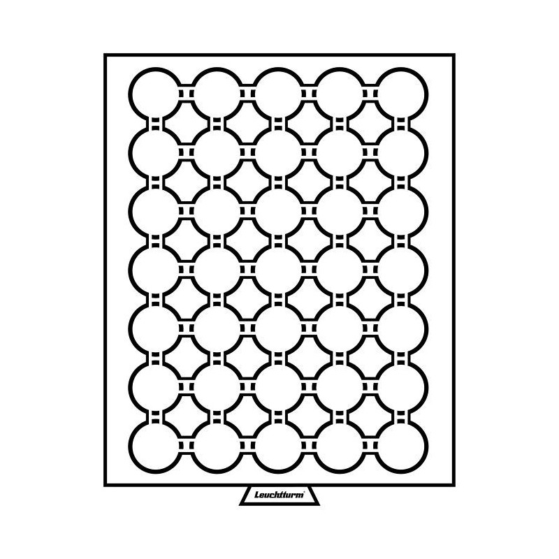 Médaillier 35 compartiments pour GRIPS 29, teinte fumée.