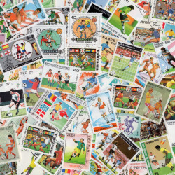 Football timbres thématiques tous différents.