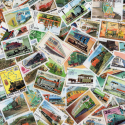 Trains timbres thématiques tous différents.