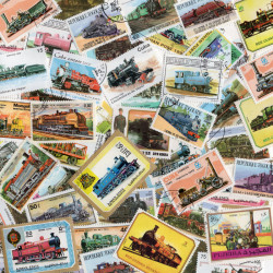Locomotives timbres thématiques tous différents.