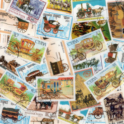 Attelages 25 timbres thématiques tous différents.