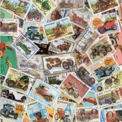 Voitures Tacots 50 timbres thématiques tous différents.