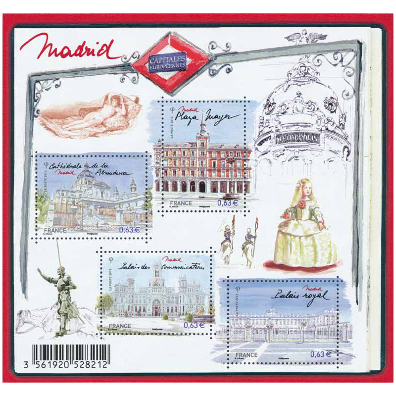 Feuillet de 4 timbres Capitale Européenne Madrid N°F4730 neuf**.