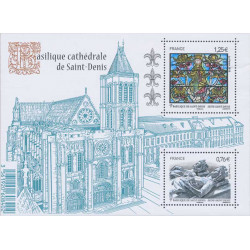 Feuillet de 2 timbres Basilique cathédrale de Saint-Denis F4930 neuf**.