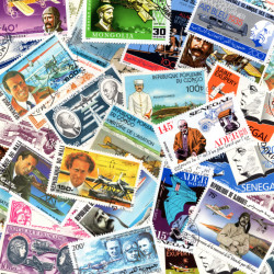 Aviateurs Français 25 timbres thématiques tous différents.