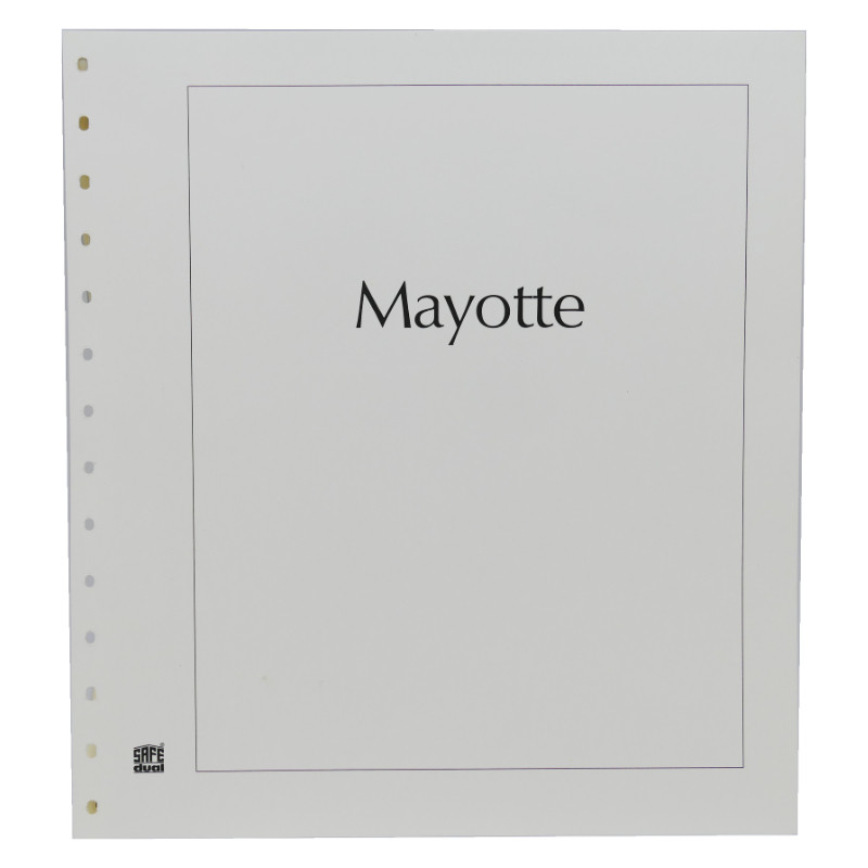 Feuilles préimprimiées Safe-dual Mayotte 1892-1999