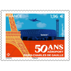 Timbre Aéroport Paris-Charles De Gaulle en feuillet de France N°F130 neuf**.