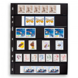 Recharges noires Optima à 6 bandes pour timbres-poste.