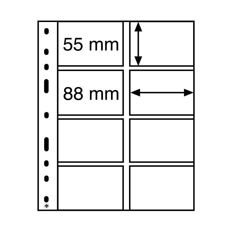 Recharges transparentes Optima pour cartes téléphoniques.