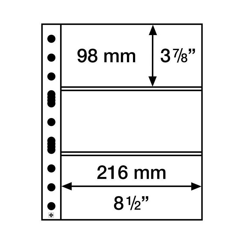 Recharges Grande à 3 bandes transparentes, Leuchtturm.