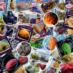 Coraux 50 timbres thématiques tous différents.
