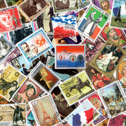 Histoire de France timbres thématiques tous différents.