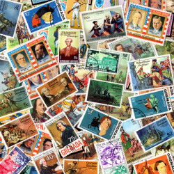 Bicentenaire des États-Unis 50 timbres thématiques.