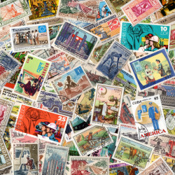 Métiers - industries 100 timbres thématiques tous différents.