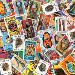 Masques timbres thématiques tous différents.