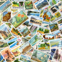 Paysages 100 timbres thématiques tous différents.