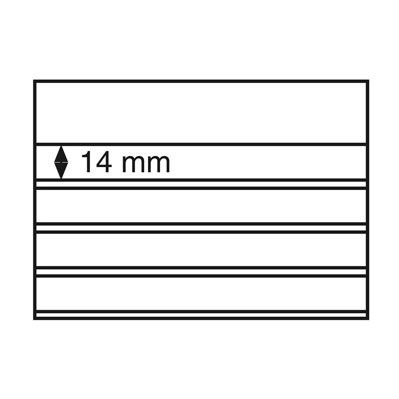 Cartes de classement à 4 bandes pour timbres, 158 x 113mm.