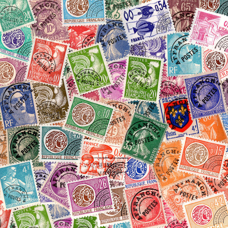 Timbres préoblitérés de France tous différents.