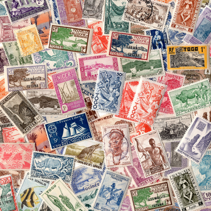 Colonies Françaises avant indépendance timbres tous différents.