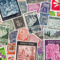 Andorre Français timbres de collection tous différents.