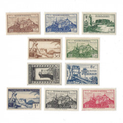Fezzan Ghadamès 10 timbres de collection tous différents.