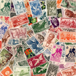 Afrique Occidentale Française timbres de collection tous différents.