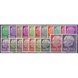 Sarre Président Heuss timbres N°362-381 série neuf**.