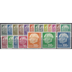 Sarre Président Heuss timbres N°391-410 série neuf**.