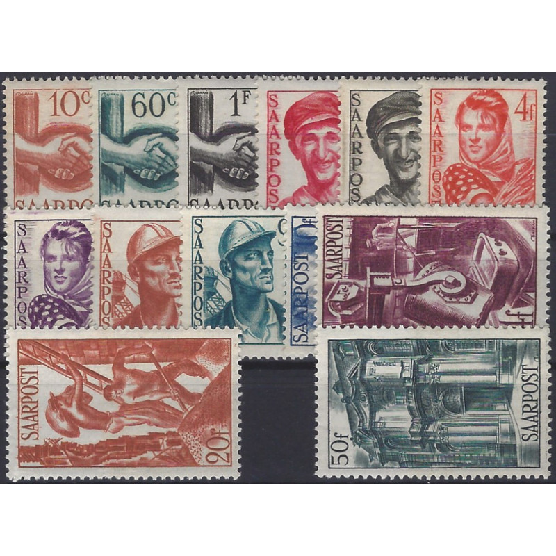 Sarre timbres N°231-243 série neuf**.