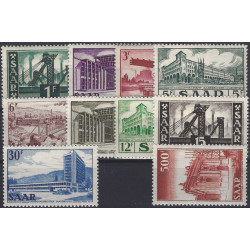 Sarre timbres N°306-315 série monuments neuf**.