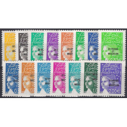 Timbres de Saint Pierre et Miquelon N°758-772 série neuf**.