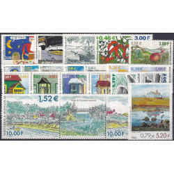 Timbres de Saint Pierre et Miquelon 2001 année complète neuf**.