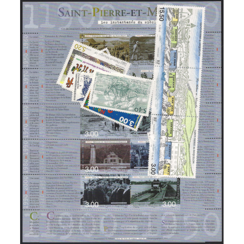 Timbres de Saint Pierre et Miquelon 2000 année complète neuf**.